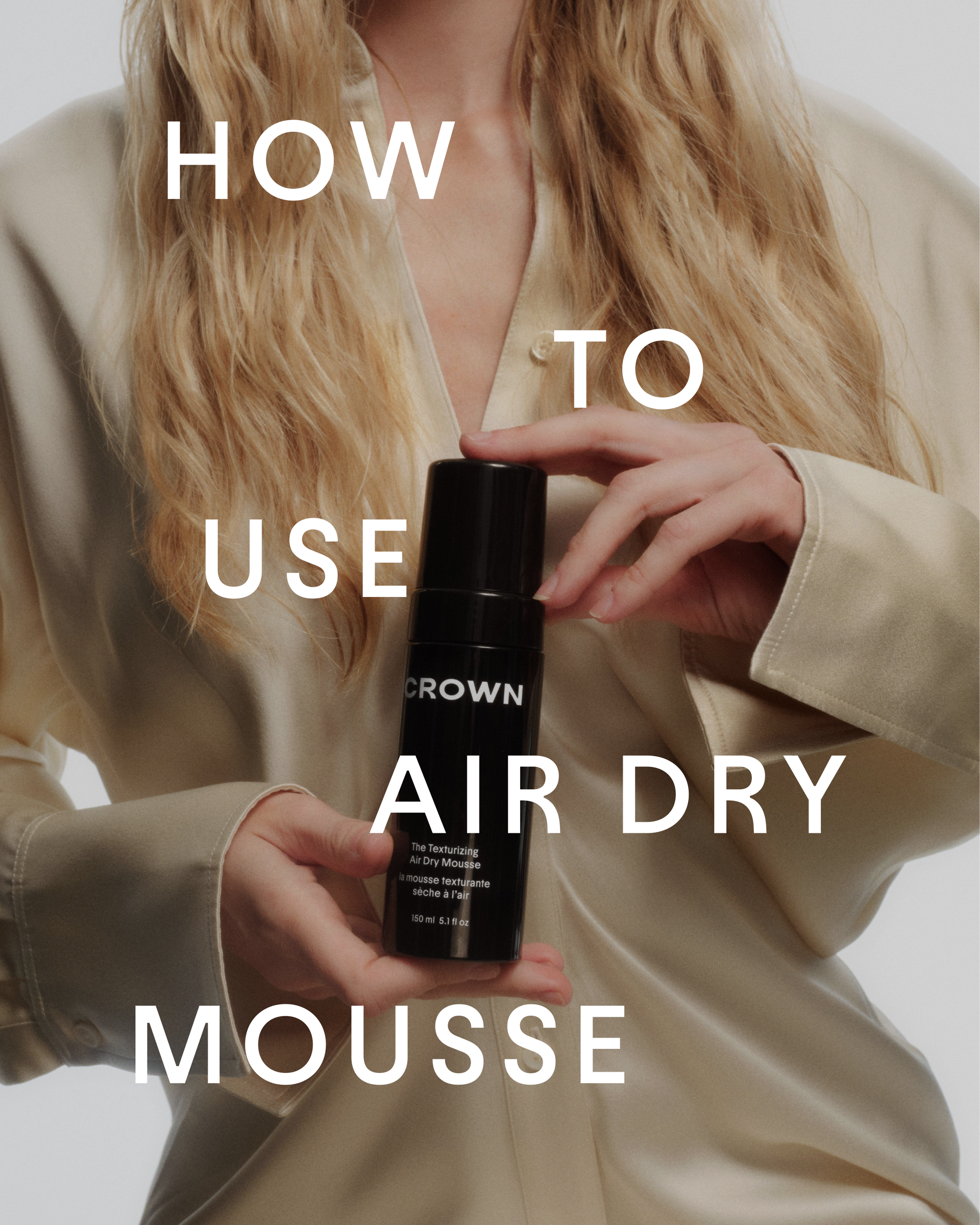 Crown Affair Texturizing Air Dry Mousse for air drying hair
