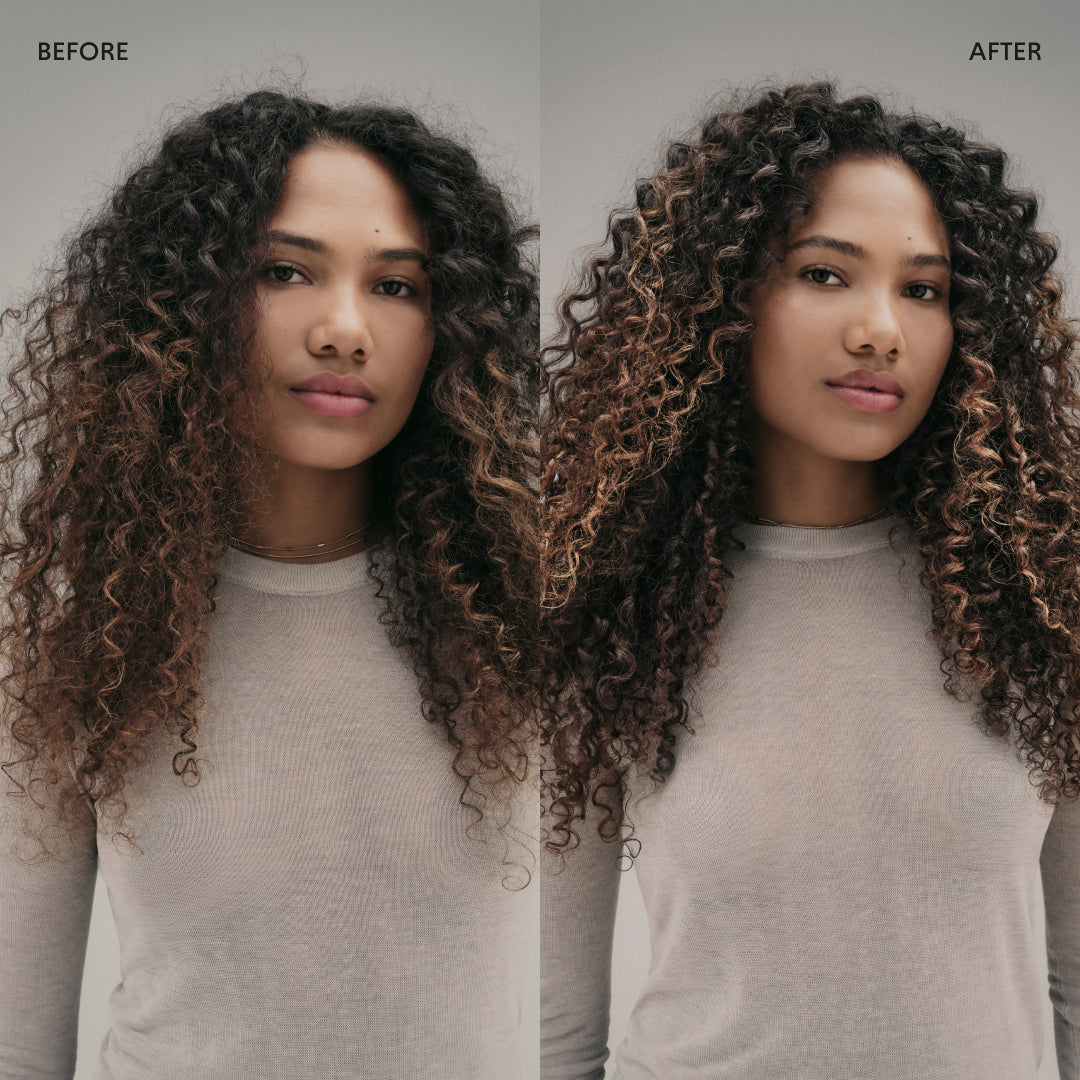 before and after TheHydratingShampoo