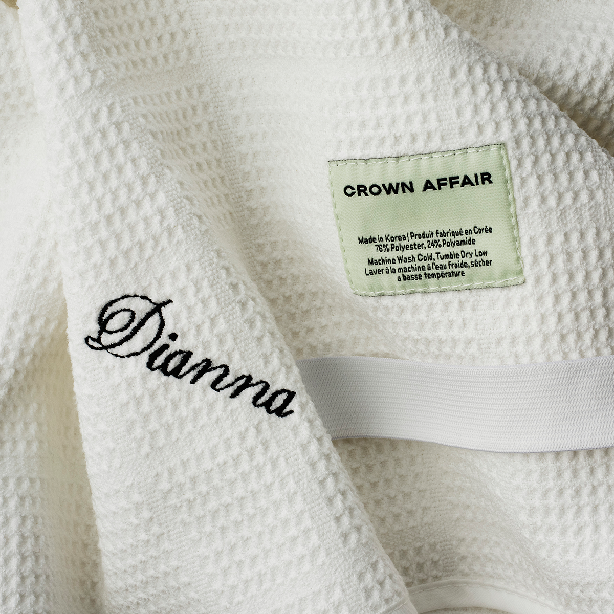 The Towel Embroidery | white | black